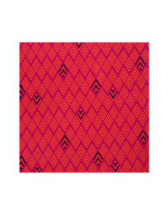Pocket Square - Pink & Orange Stripey Diamond Print