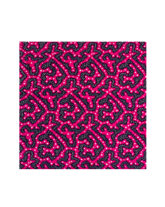Pocket Square - Pink Spikey Worm Print