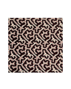Pocket Square - Red Spikey Worm Print