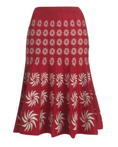 Portobello Skirt - Red & Cream
